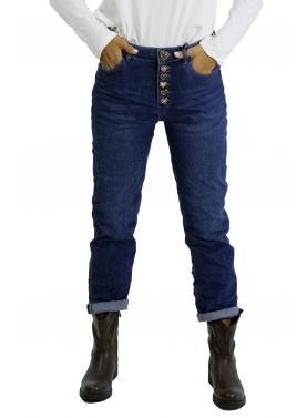 Jeans con dettagli bottoni cuori "Marienne"